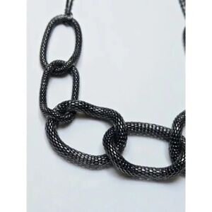 Gunmetal Statement Link Necklace